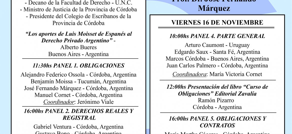 Jornadas Internacionales de Derecho Civil - Moisset de Espanés