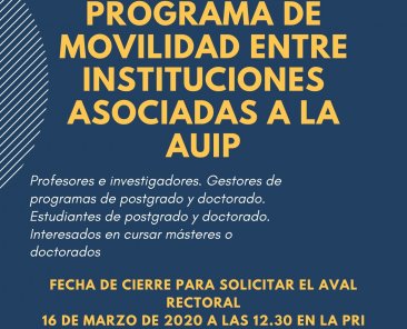 Programa de Movilidad entre Instituciones asociadas a la AUIP