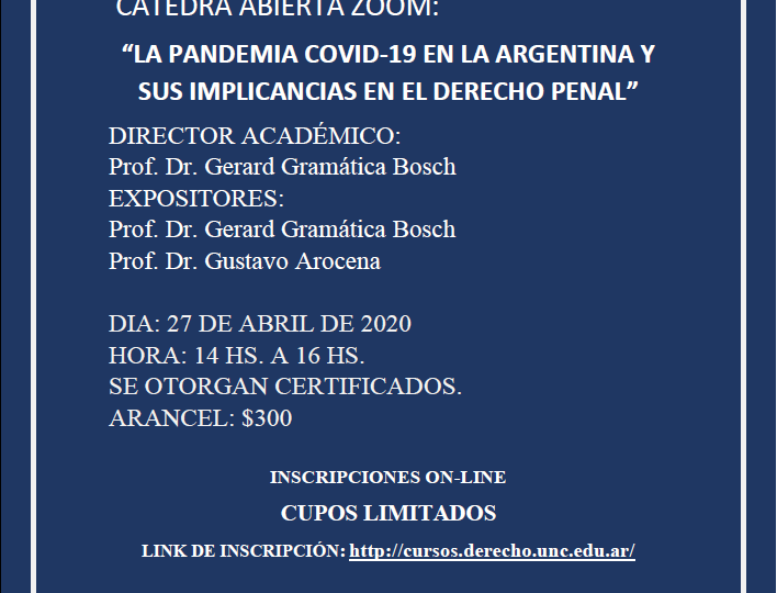 LA PANDEMIA COVID - 19 EN LA ARGENTINA Y SUS IMPLICANCIAS EN EL DERECHO PENAL